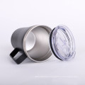 Customized New 12oz coffee tumbler stainless steel egg shape house mug wine double wall travel cup with handle and lid